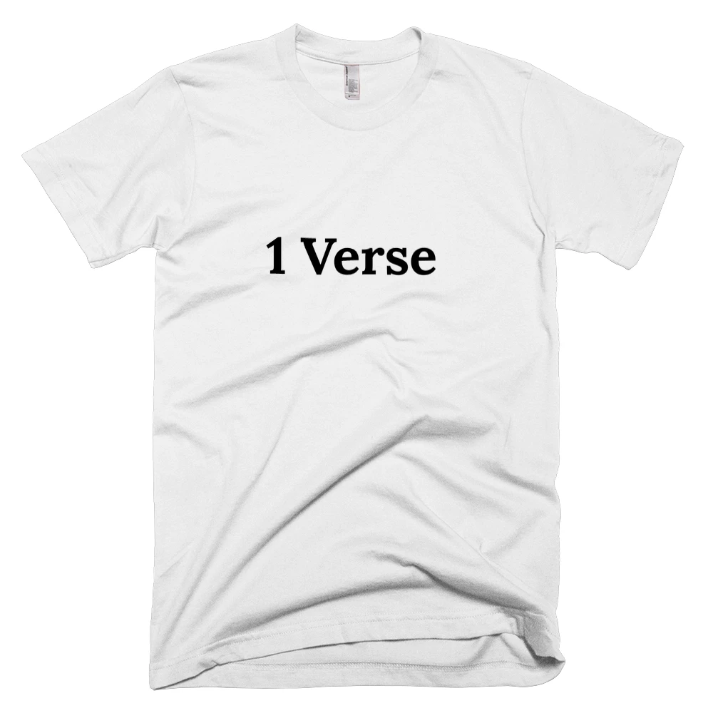 T-shirt with '1 Verse' text on the front