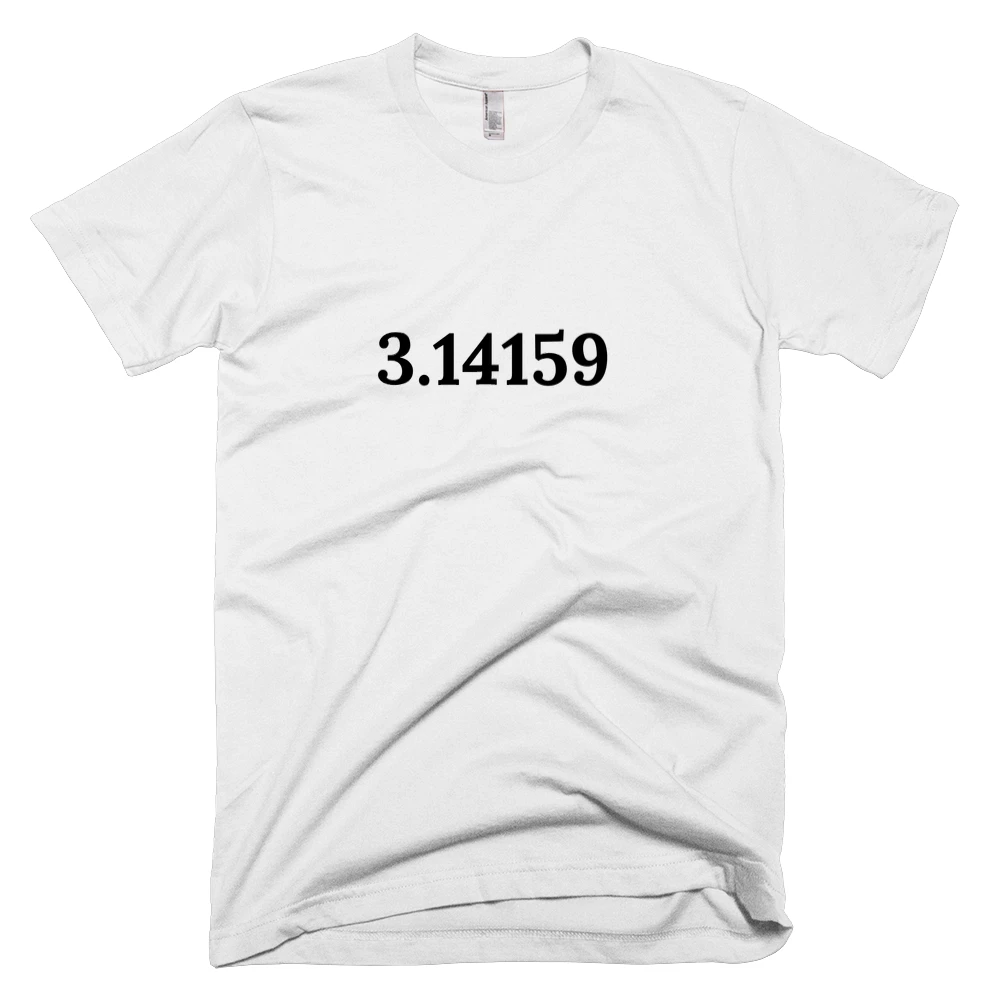 T-shirt with '3.14159' text on the front