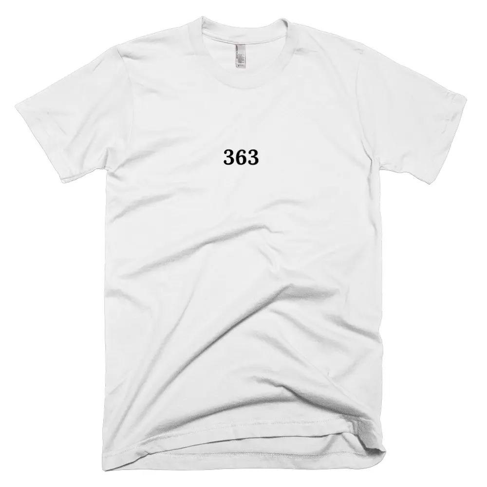 T-shirt with '363' text on the front