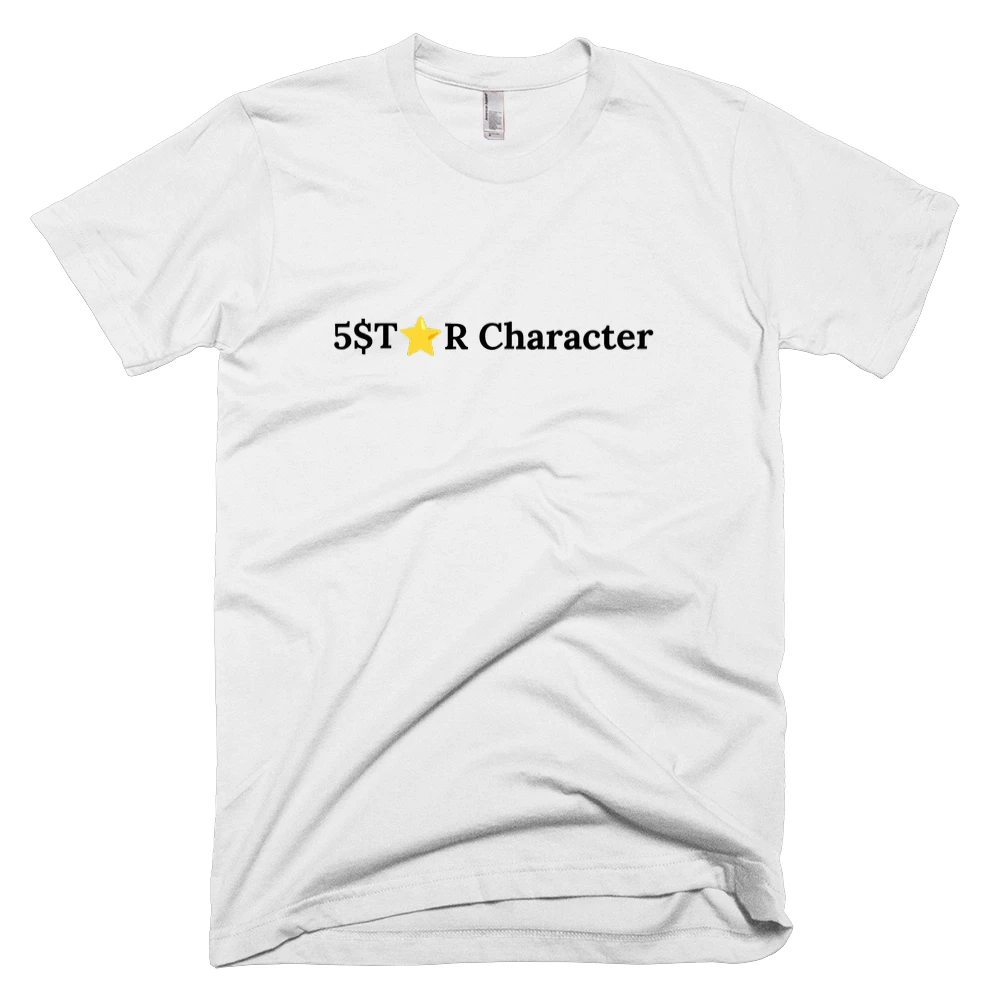 T-shirt with '5$T⭐️R Character' text on the front
