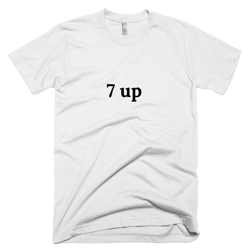 T-shirt with '7 up' text on the front