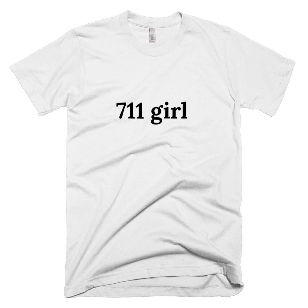 T-shirt with '711 girl' text on the front