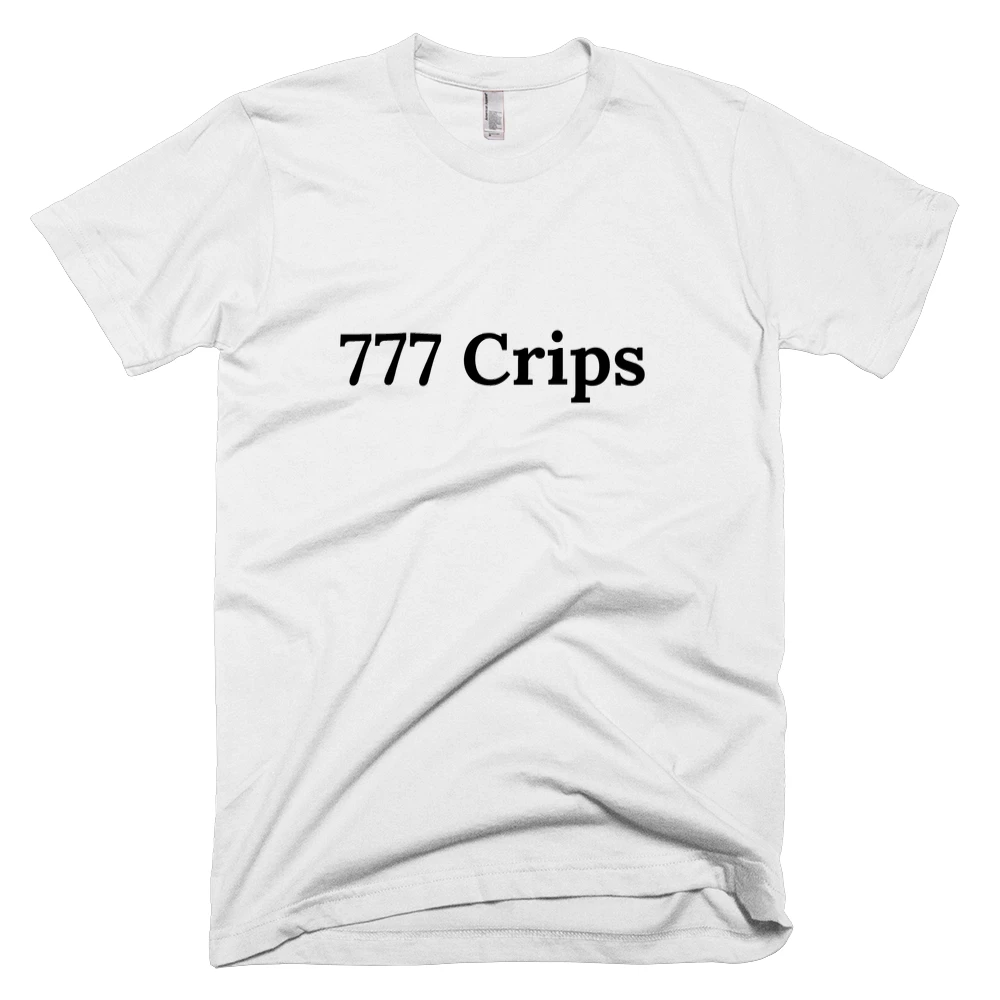 T-shirt with '777 Crips' text on the front