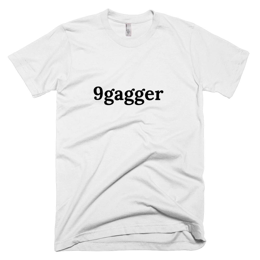 T-shirt with '9gagger' text on the front