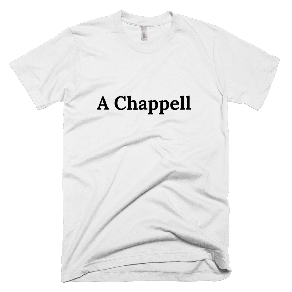 T-shirt with 'A Chappell' text on the front