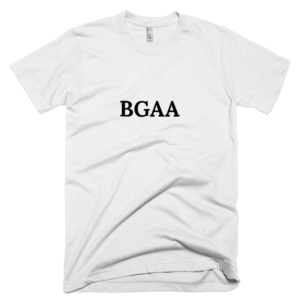 T-shirt with 'BGAA' text on the front