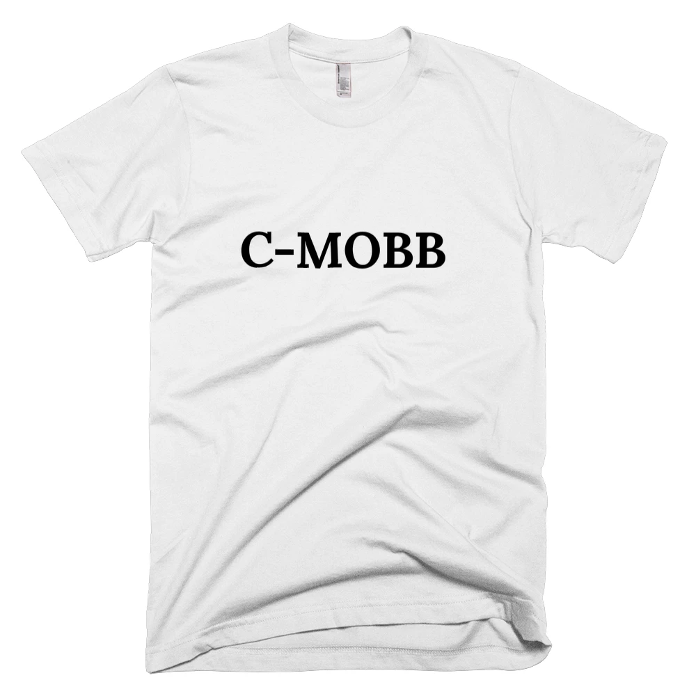 T-shirt with 'C-MOBB' text on the front