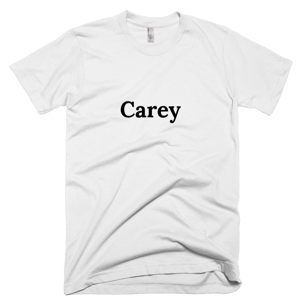 T-shirt with 'Carey' text on the front