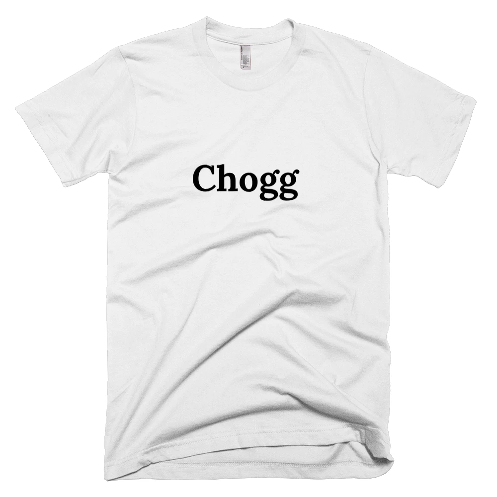 T-shirt with 'Chogg' text on the front