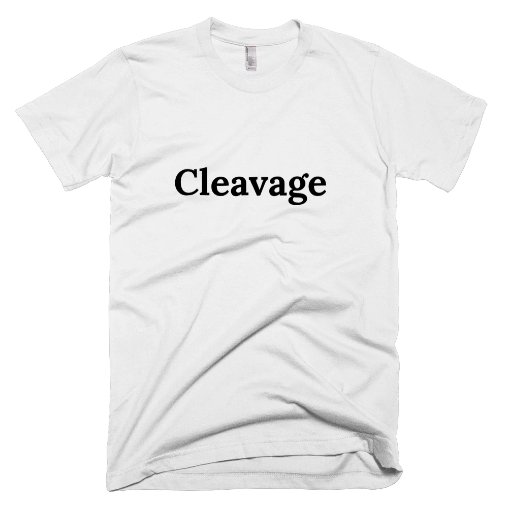 T-shirt with 'Cleavage' text on the front