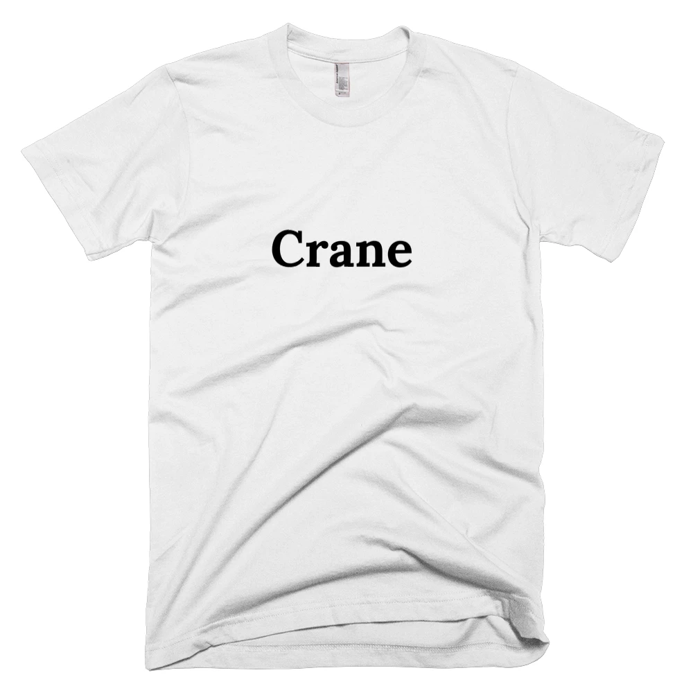 T-shirt with 'Crane' text on the front