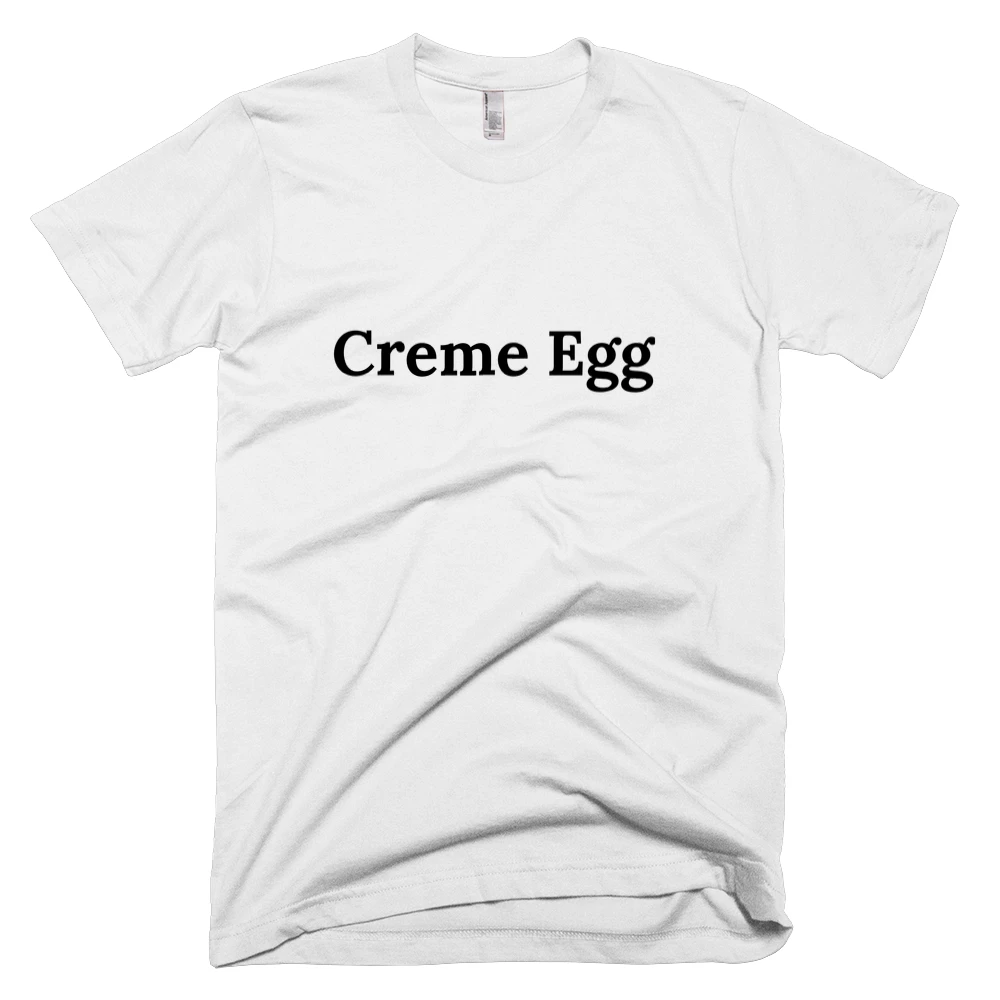 T-shirt with 'Creme Egg' text on the front