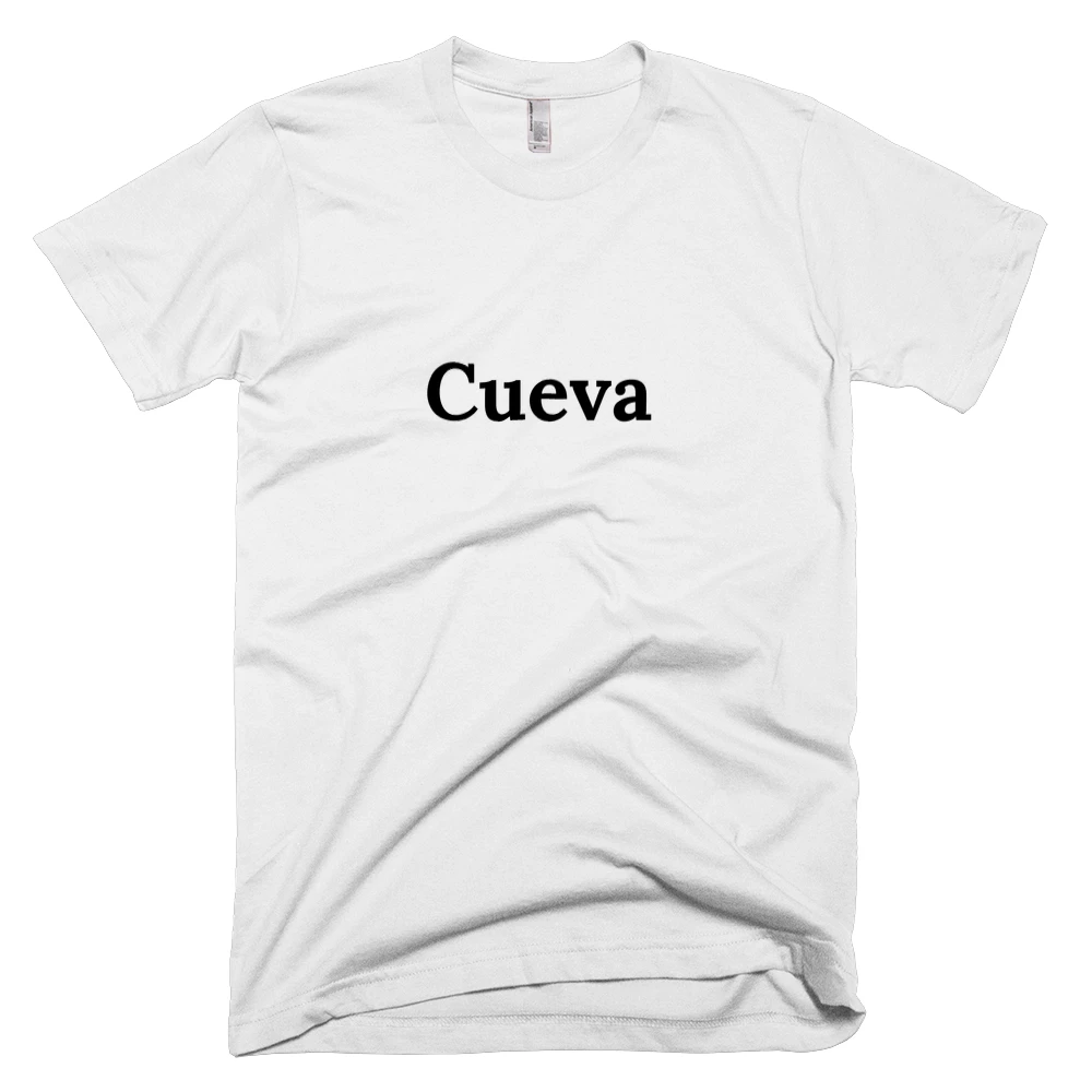 T-shirt with 'Cueva' text on the front