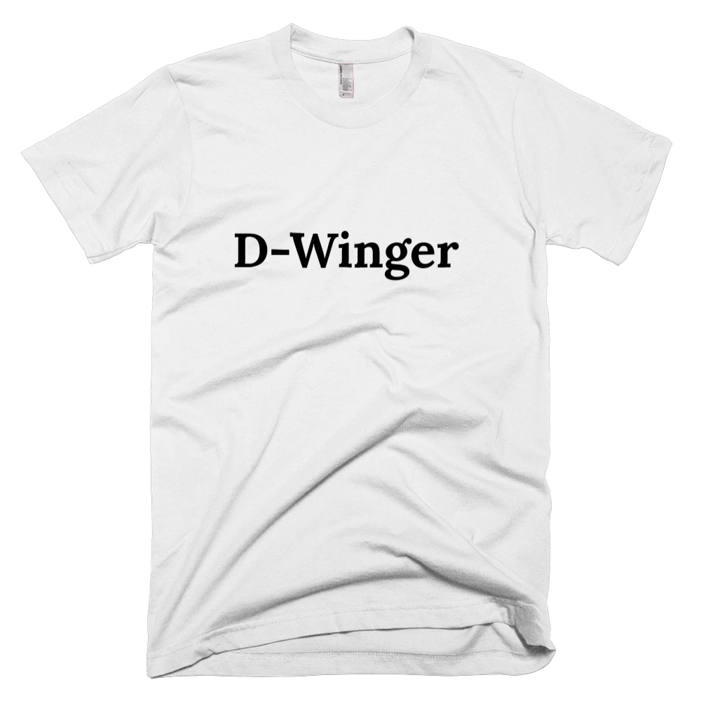 T-shirt with 'D-Winger' text on the front