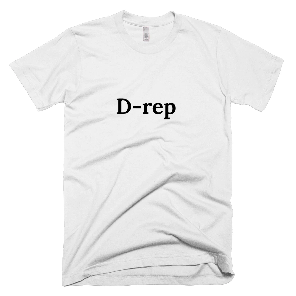 T-shirt with 'D-rep' text on the front