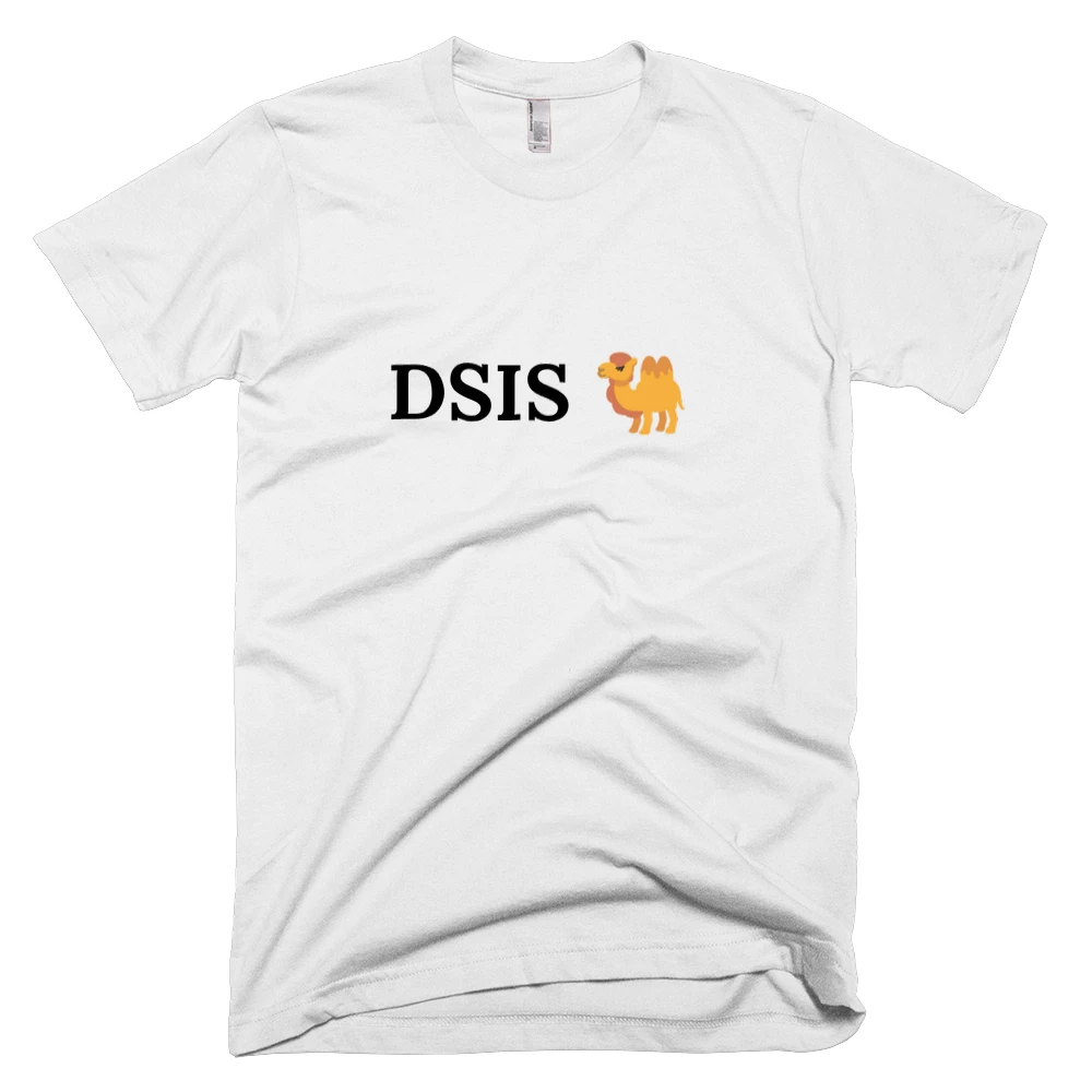 T-shirt with 'DSIS 🐫' text on the front