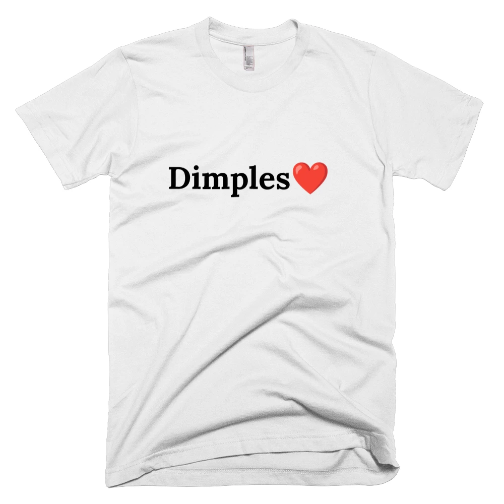 T-shirt with 'Dimples❤️' text on the front