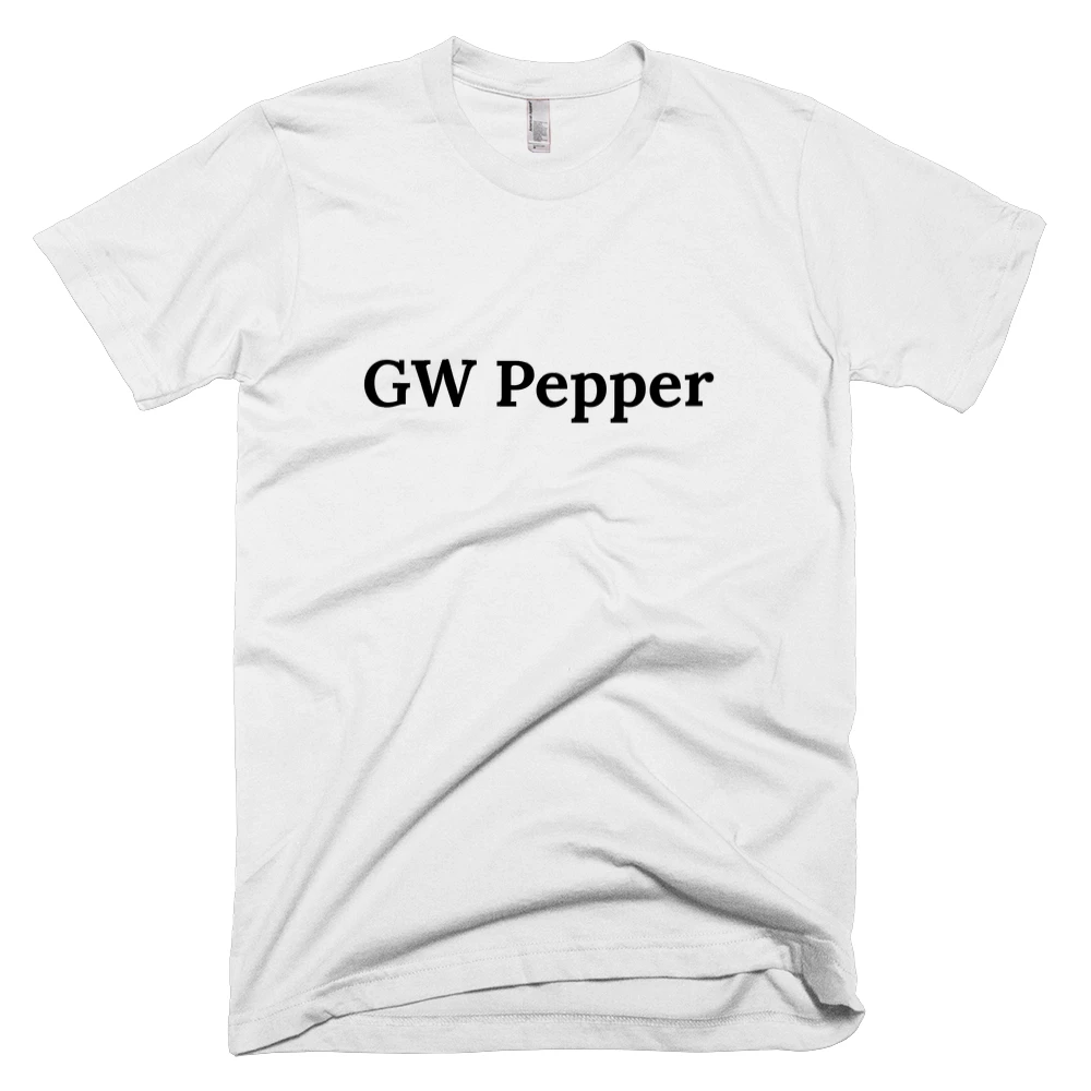 T-shirt with 'GW Pepper' text on the front