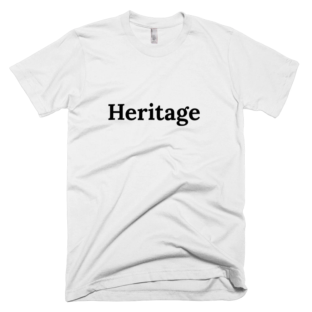 T-shirt with 'Heritage' text on the front