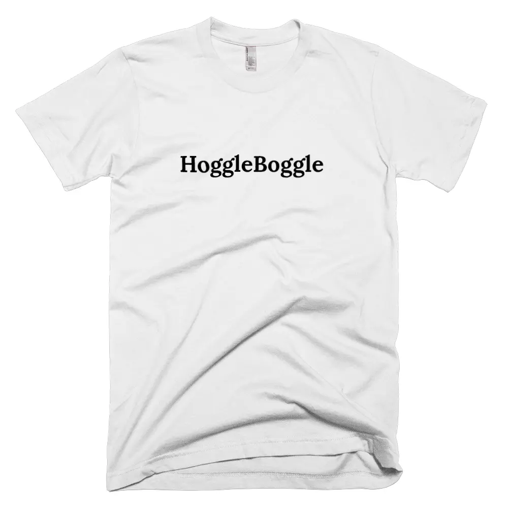 T-shirt with 'HoggleBoggle' text on the front