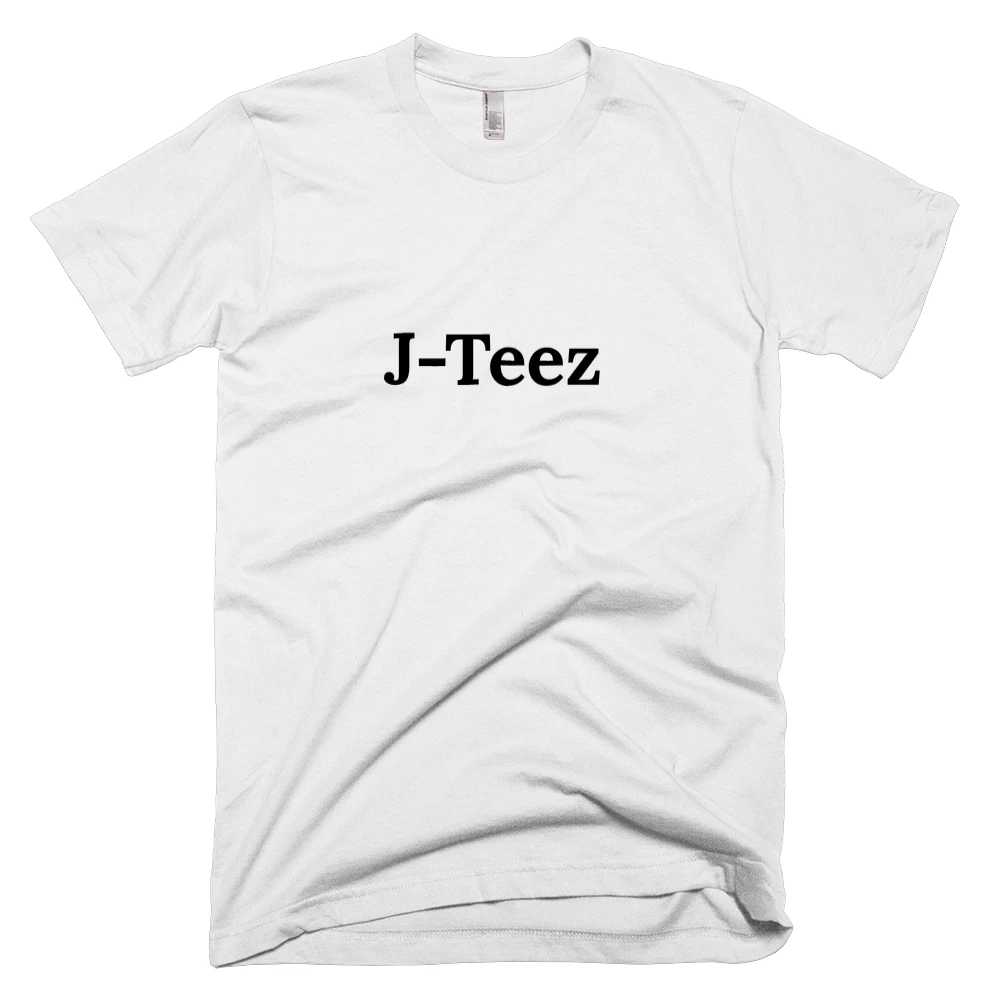 T-shirt with 'J-Teez' text on the front