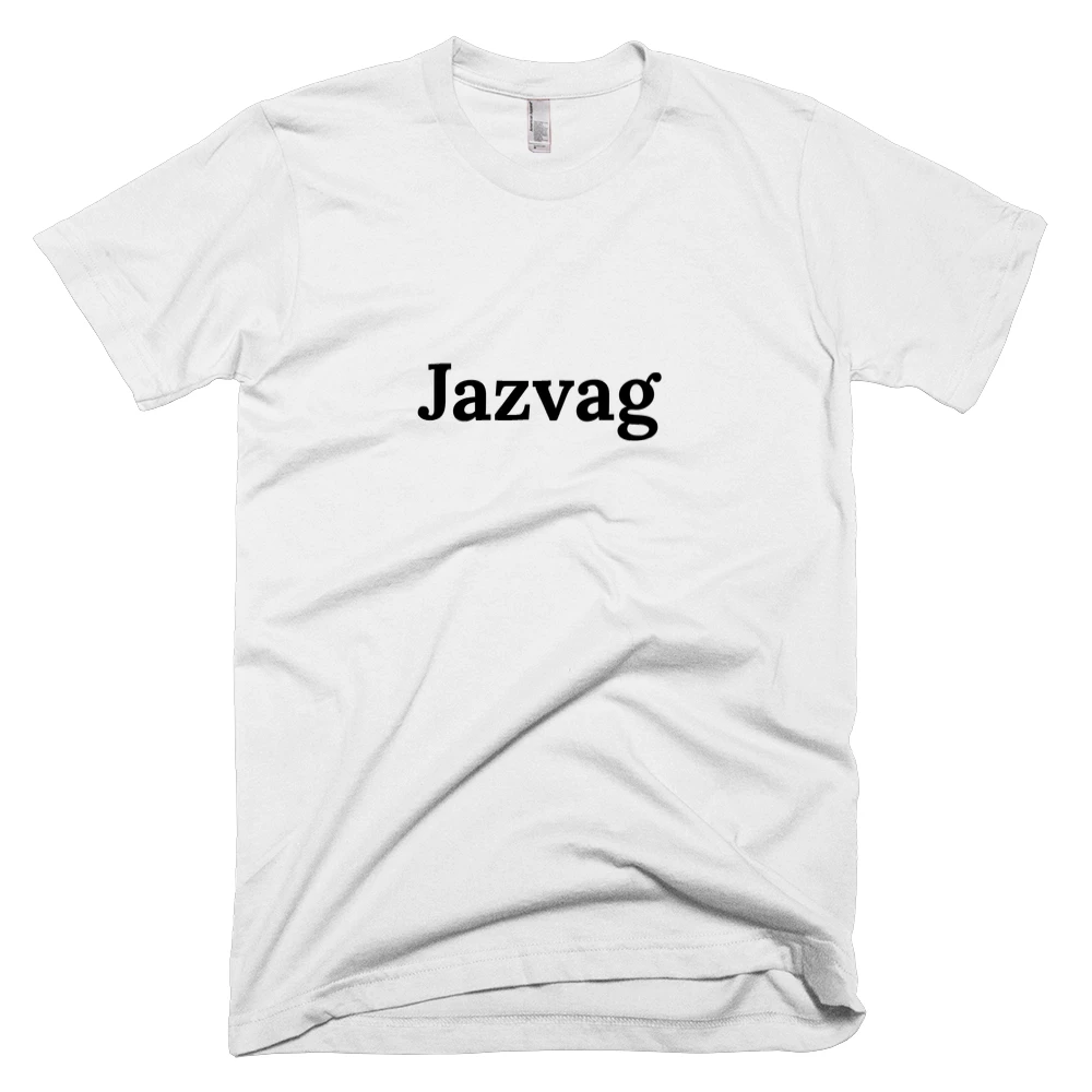 T-shirt with 'Jazvag' text on the front