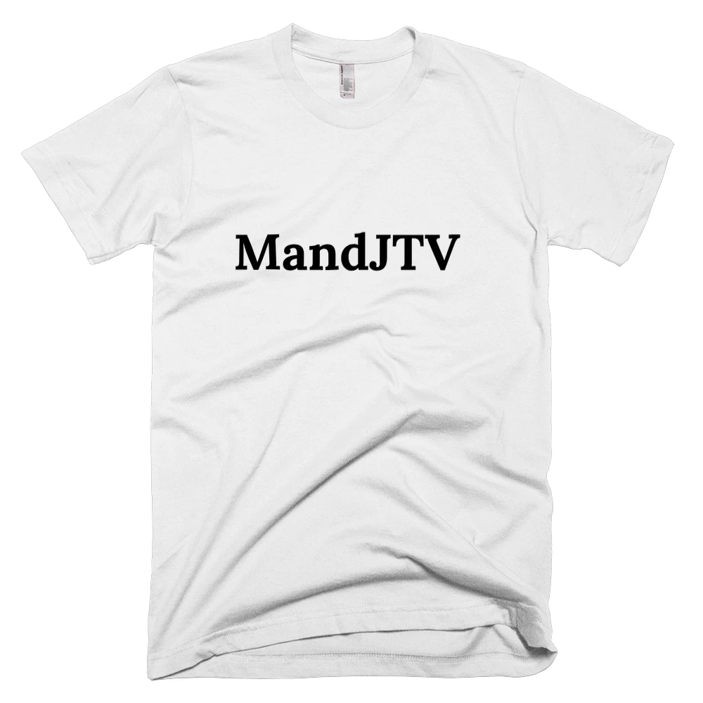 T-shirt with 'MandJTV' text on the front