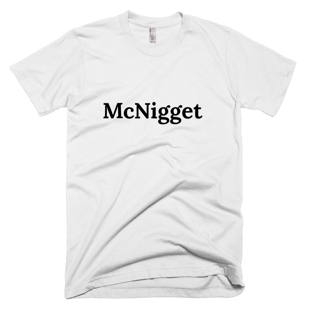 T-shirt with 'McNigget' text on the front