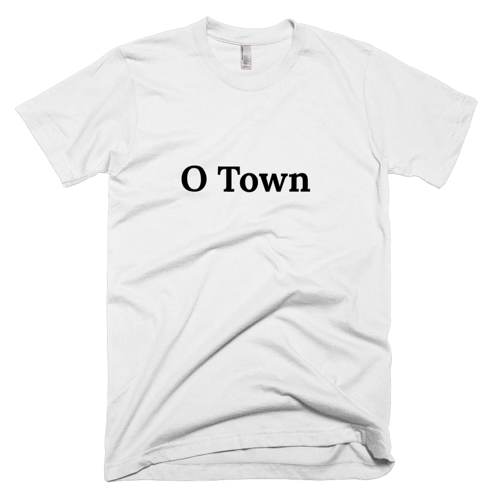 T-shirt with 'O Town' text on the front