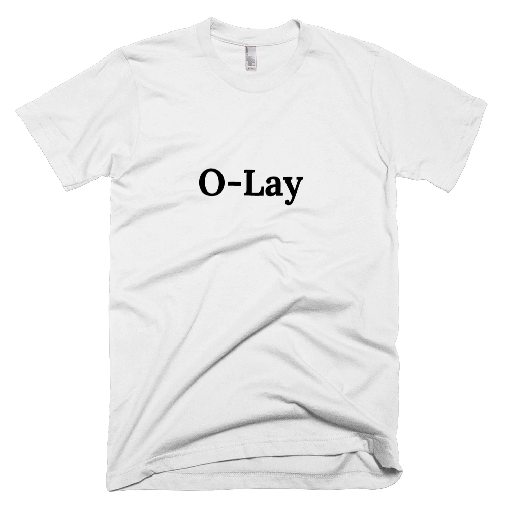 T-shirt with 'O-Lay' text on the front