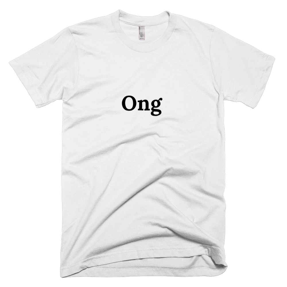 T-shirt with 'Ong' text on the front