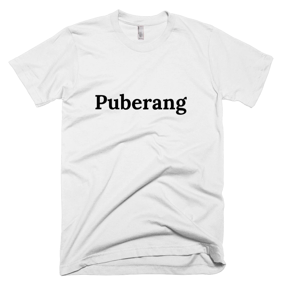 T-shirt with 'Puberang' text on the front