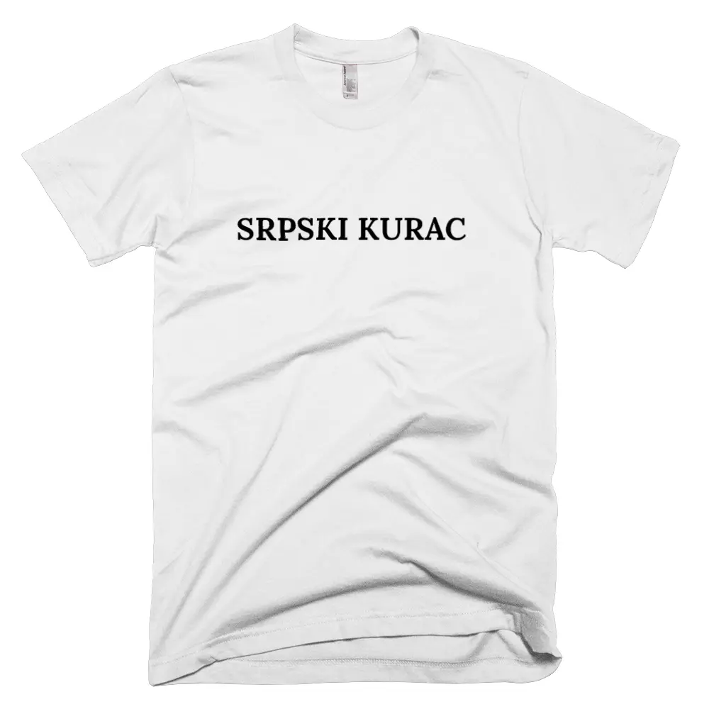 T-shirt with 'SRPSKI KURAC' text on the front