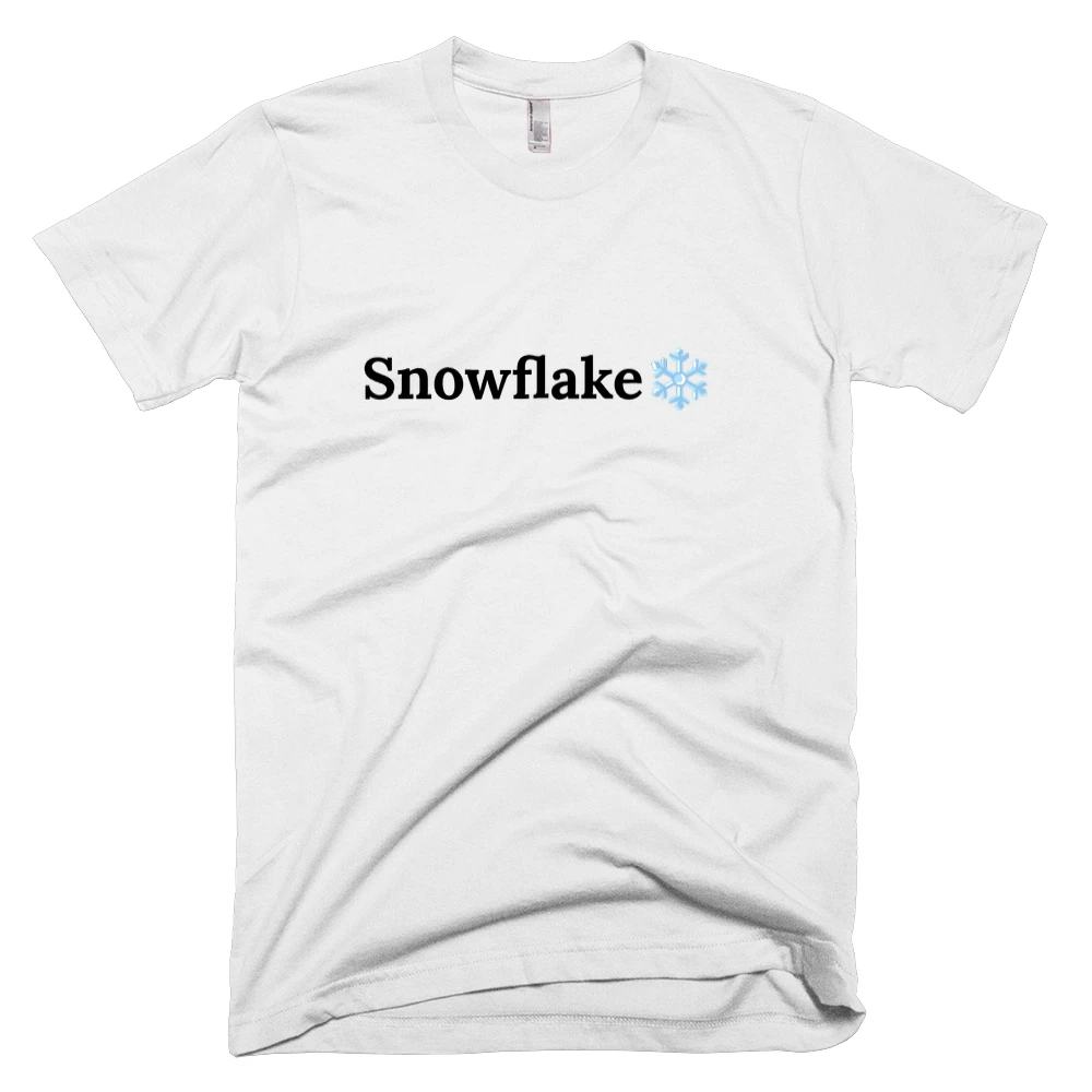 T-shirt with 'Snowflake❄️' text on the front