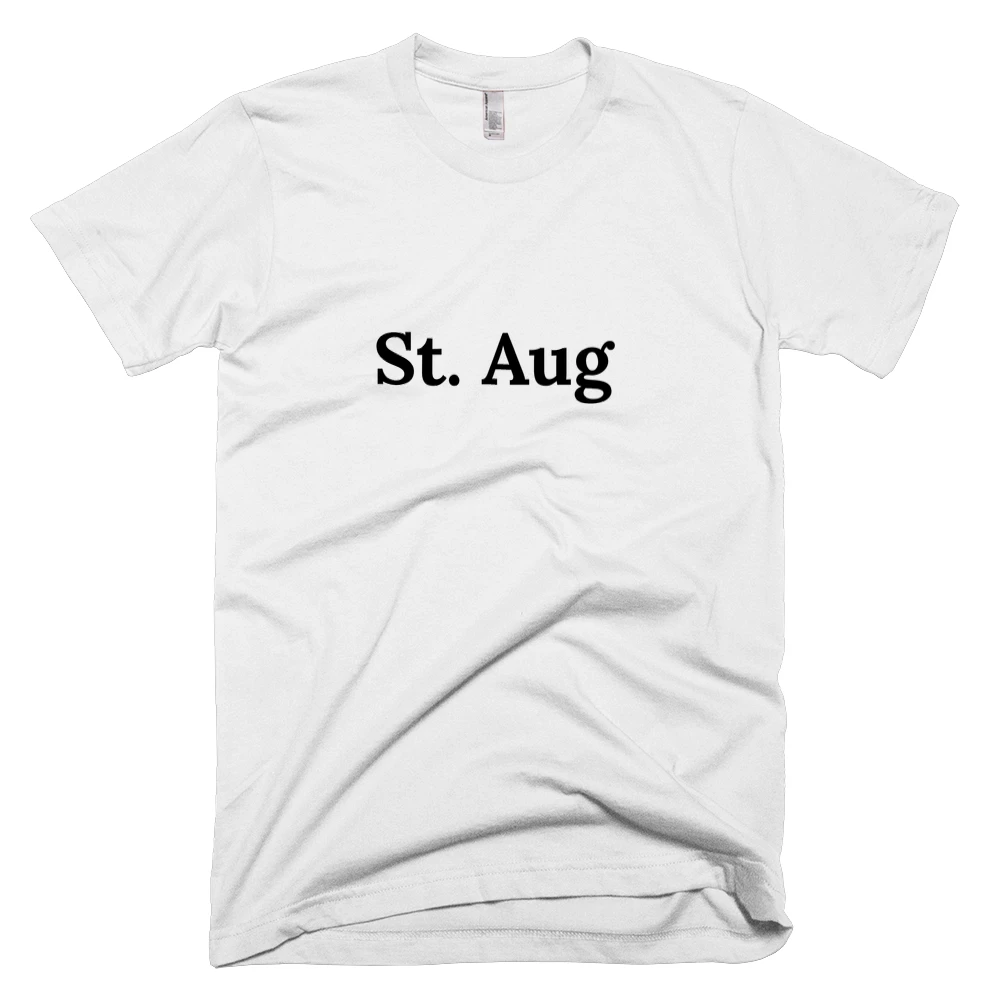T-shirt with 'St. Aug' text on the front