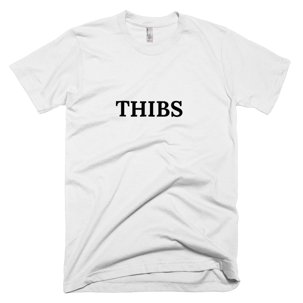 T-shirt with 'THIBS' text on the front