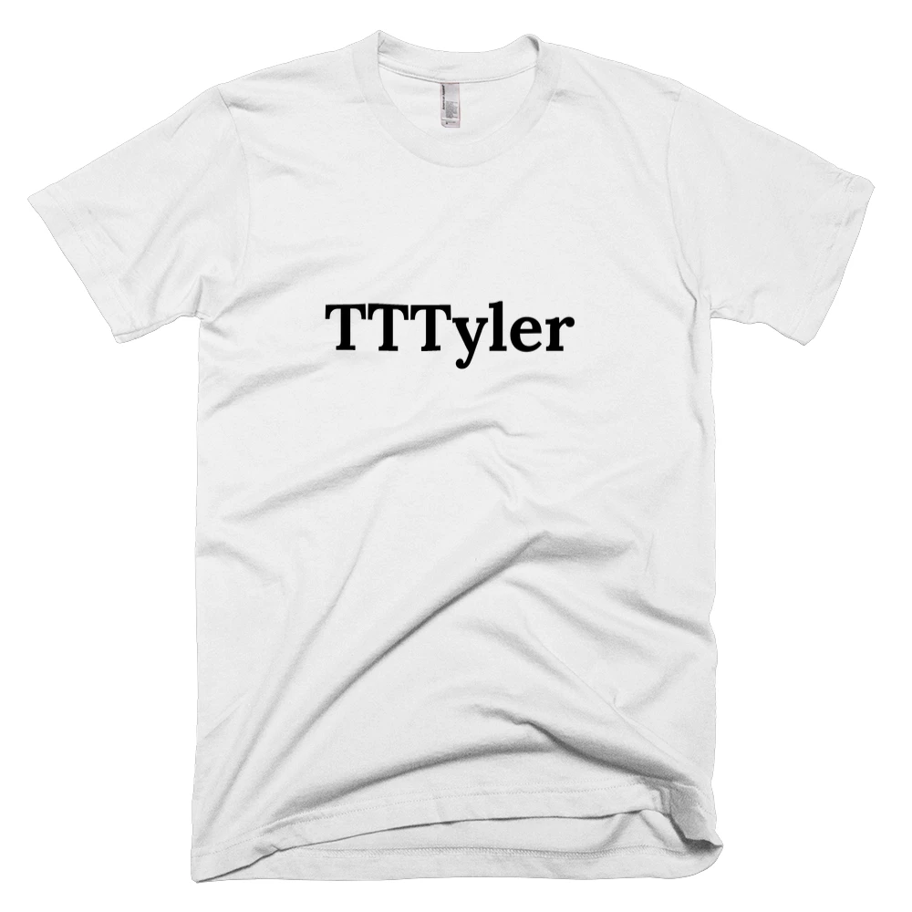 T-shirt with 'TTTyler' text on the front