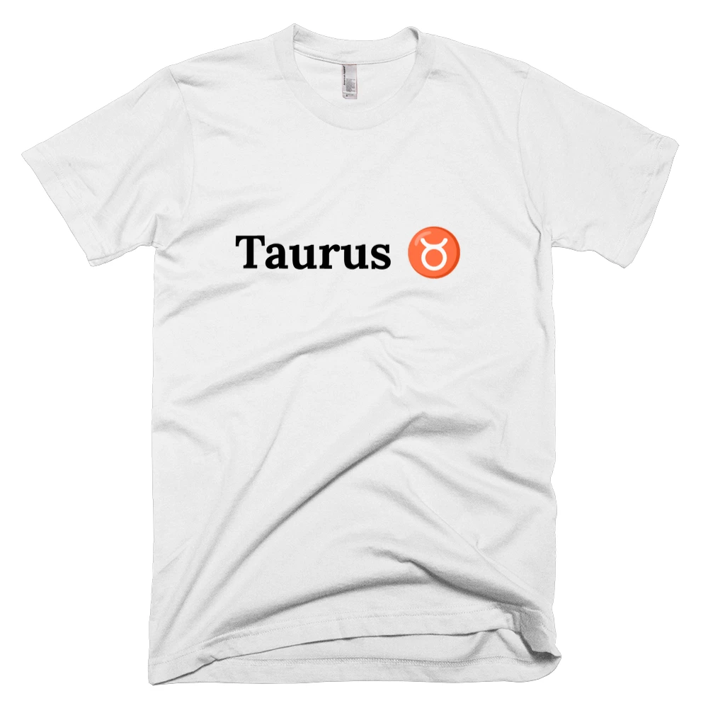 T-shirt with 'Taurus ♉' text on the front