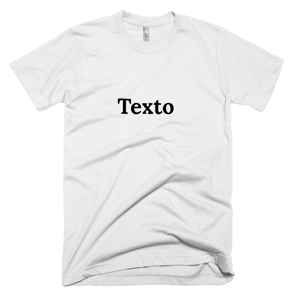 T-shirt with 'Texto' text on the front