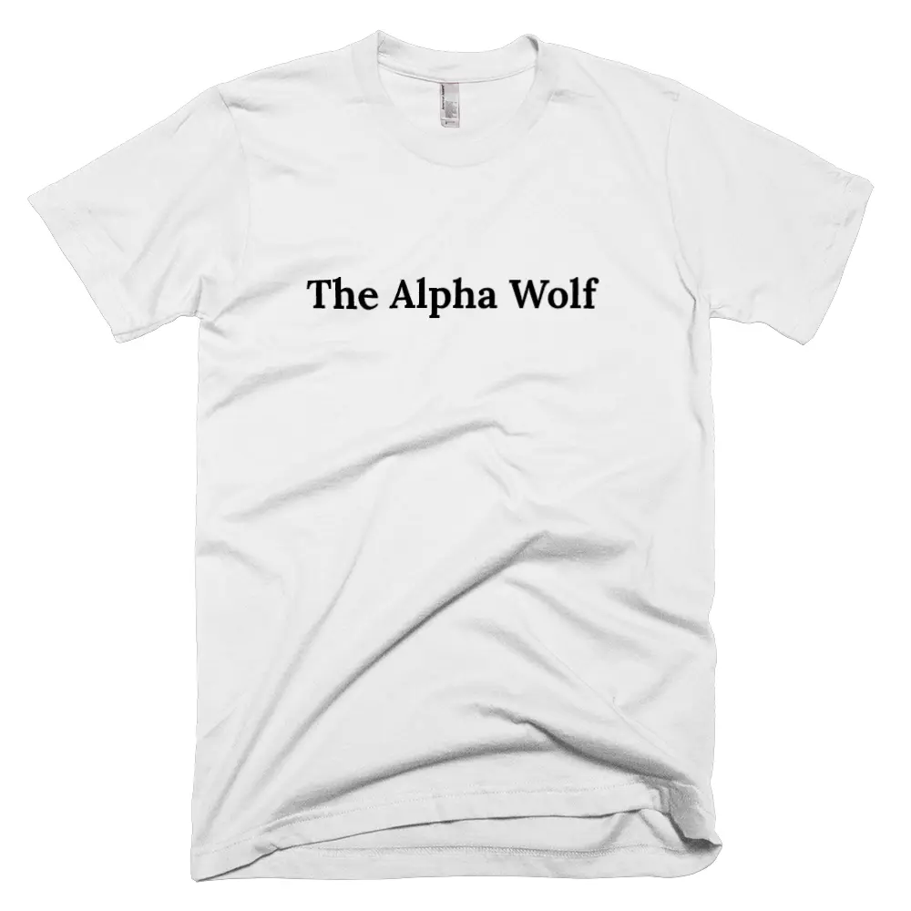 T-shirt with 'The Alpha Wolf' text on the front