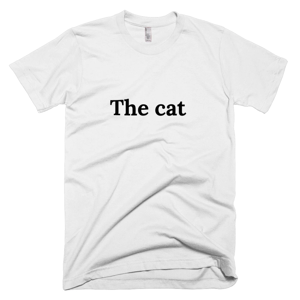 T-shirt with 'The cat' text on the front