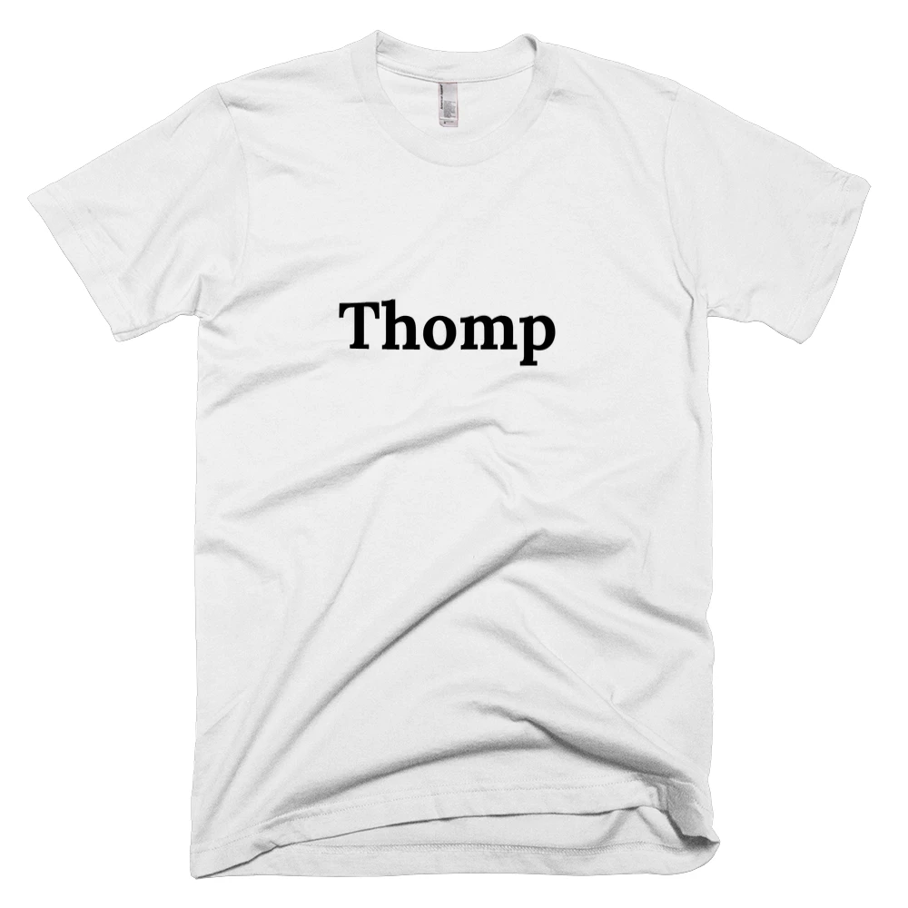 T-shirt with 'Thomp' text on the front