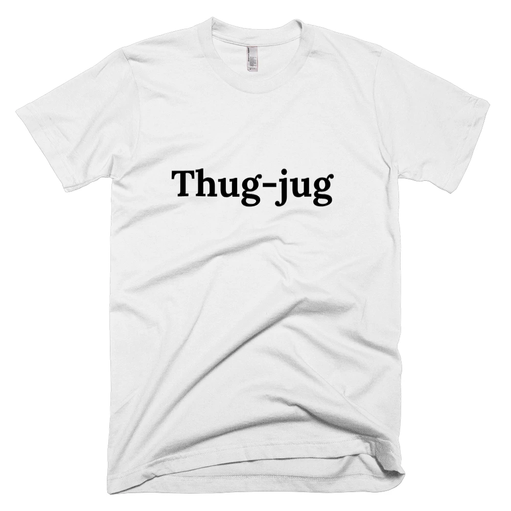 T-shirt with 'Thug-jug' text on the front