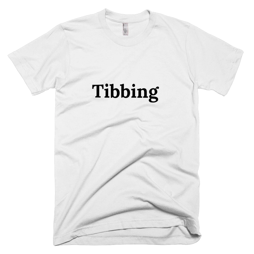 T-shirt with 'Tibbing' text on the front