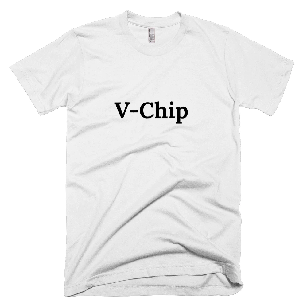 T-shirt with 'V-Chip' text on the front