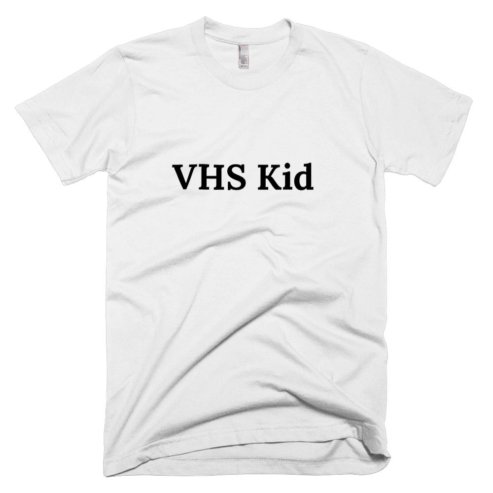 T-shirt with 'VHS Kid' text on the front