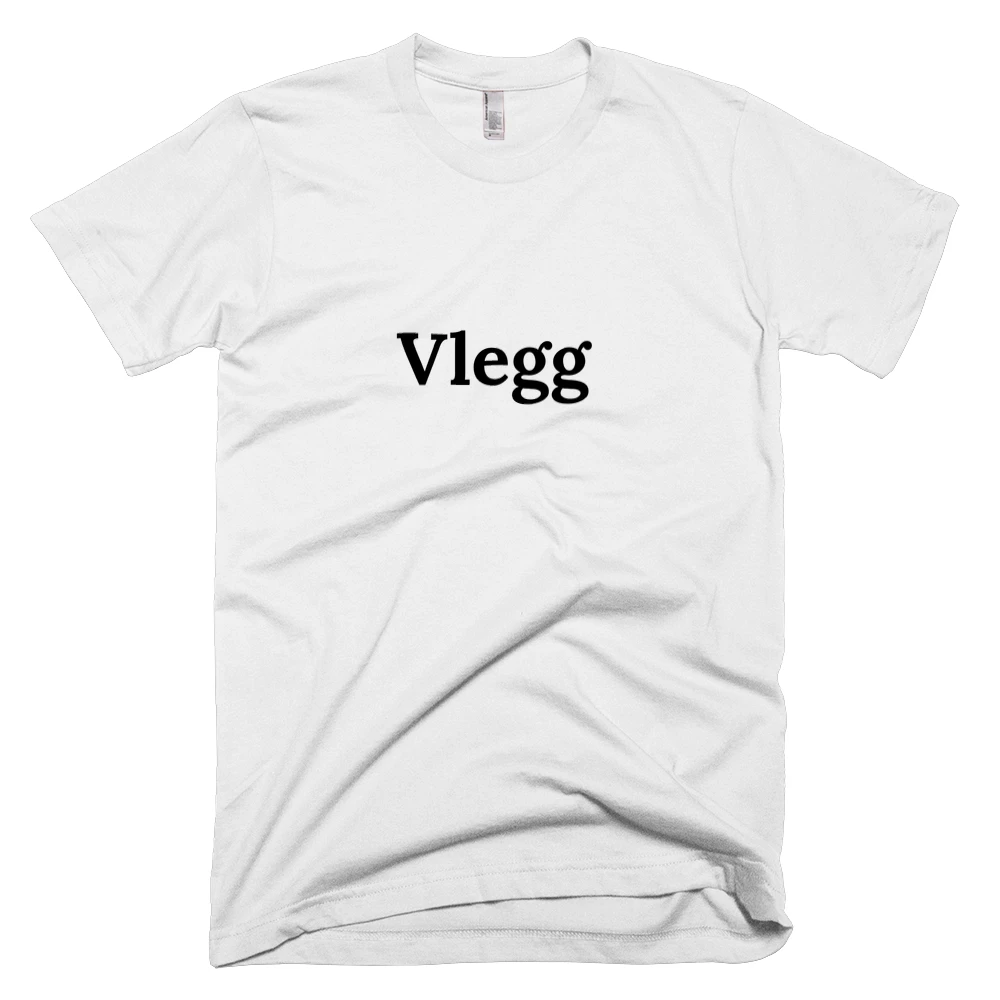 T-shirt with 'Vlegg' text on the front