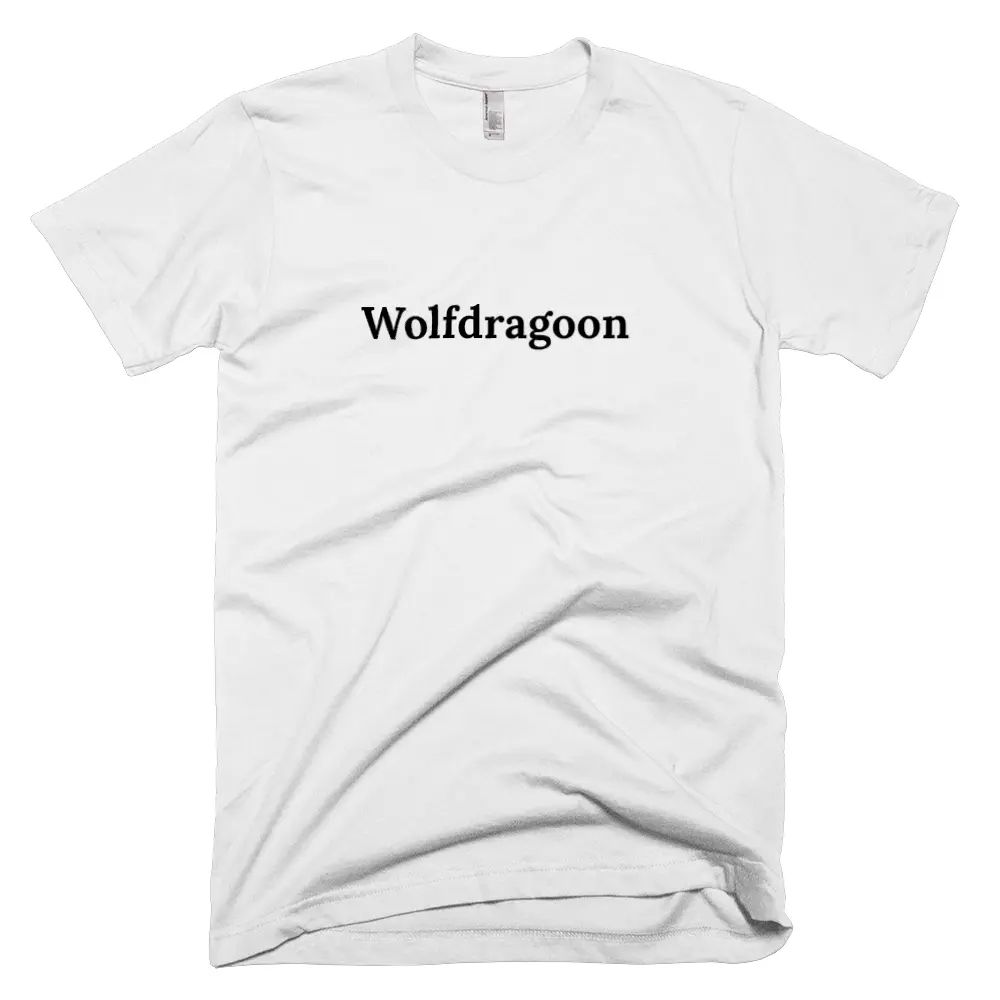 T-shirt with 'Wolfdragoon' text on the front