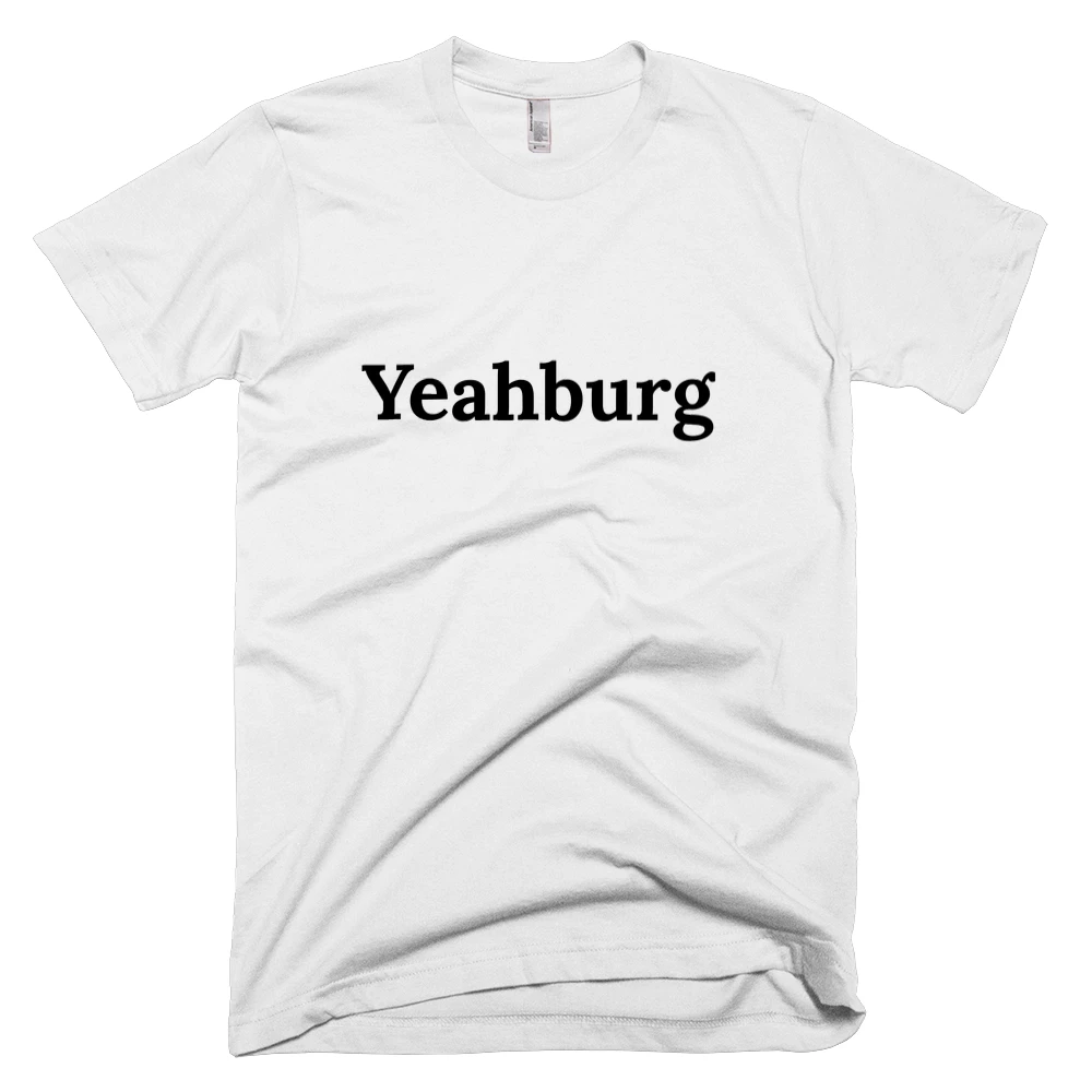 T-shirt with 'Yeahburg' text on the front