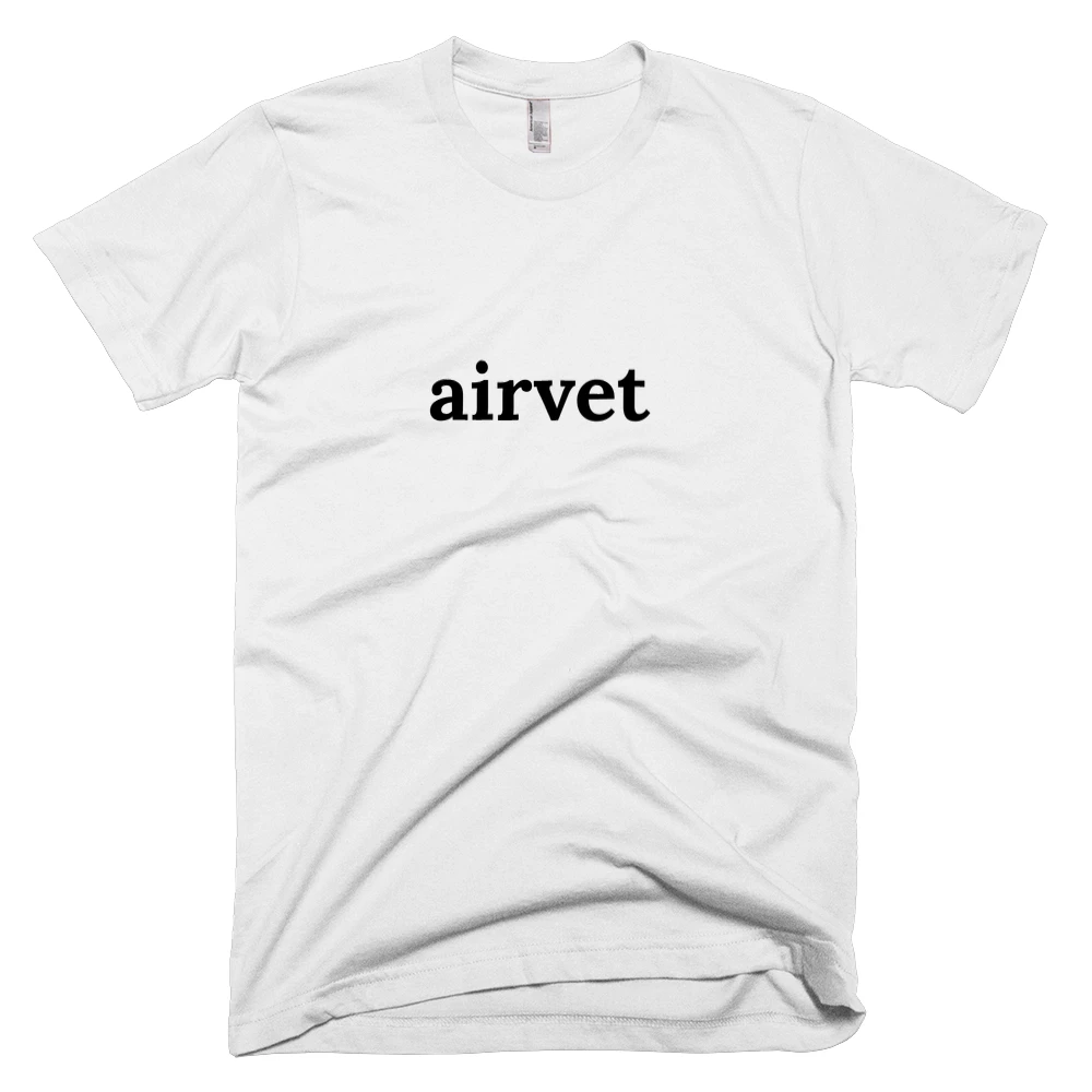 T-shirt with 'airvet' text on the front